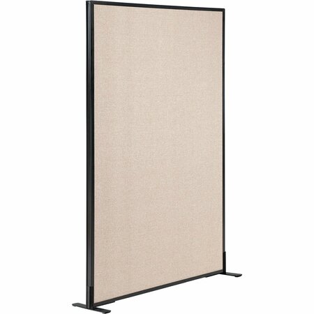 INTERION BY GLOBAL INDUSTRIAL Interion Freestanding Office Partition Panel, 36-1/4inW x 60inH, Tan 238635FTN